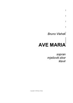 Ave Maria – choir and piano reduction