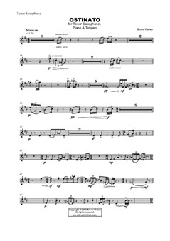 Ostinato for Tenor Saxophone, Piano and Timpani – Tenor Saxophone Part