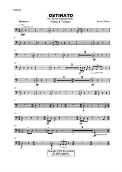 Ostinato for Tenor Saxophone, Piano and Timpani – Timpani Part