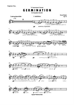 Germination for Saxophone Quartet - solo parts